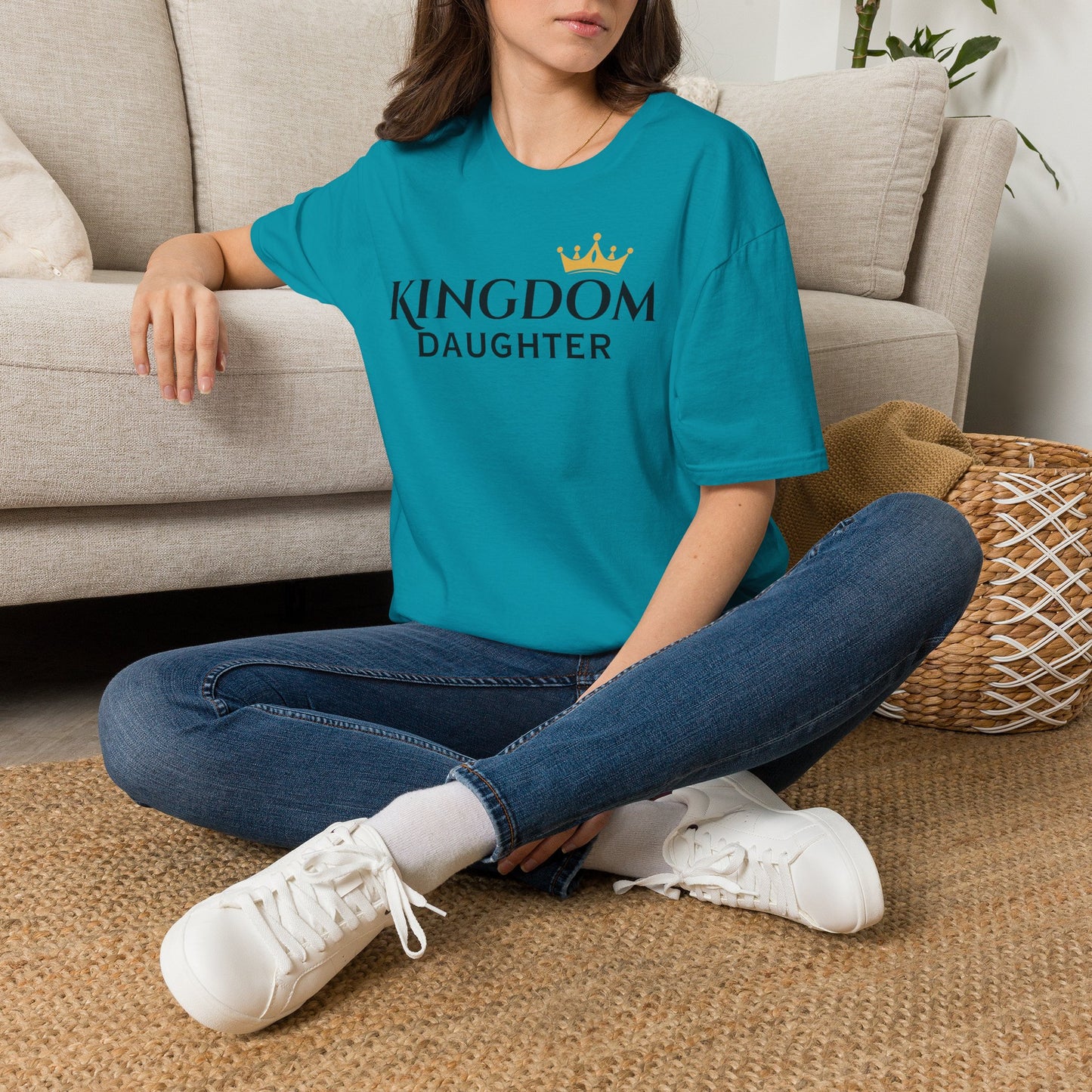 Kingdom Daughter Tee — Christian Faith Crown T‑Shirt