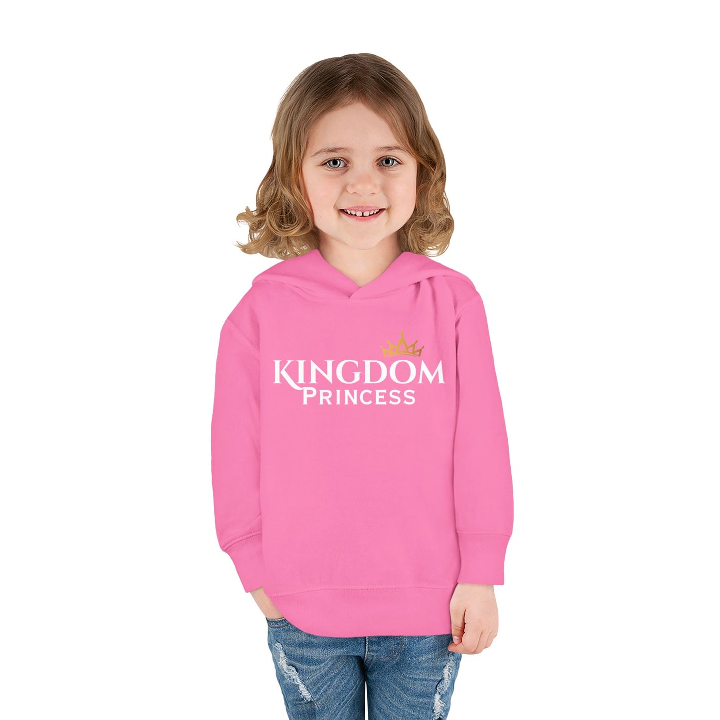 Toddler Hoodie — "Kingdom Princess" Fleece Pullover, Cozy Royalty Gift for Little Girls