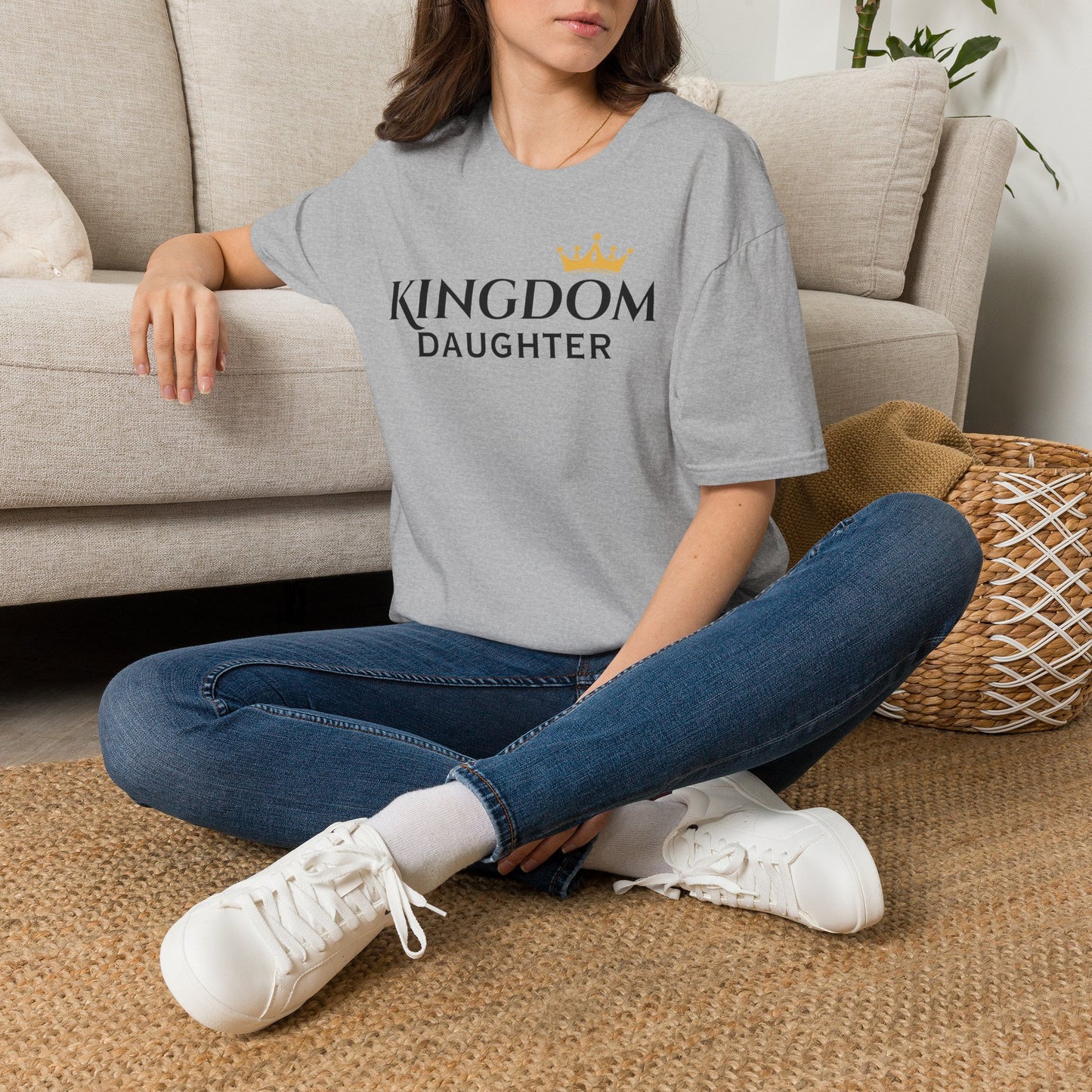 Kingdom Daughter Tee — Christian Faith Crown T‑Shirt