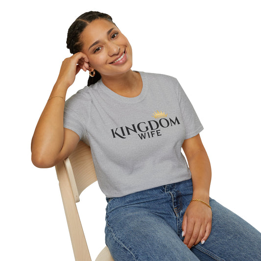 Kingdom Wife T‑Shirt – Faithful Christian Tee with Crown Graphic