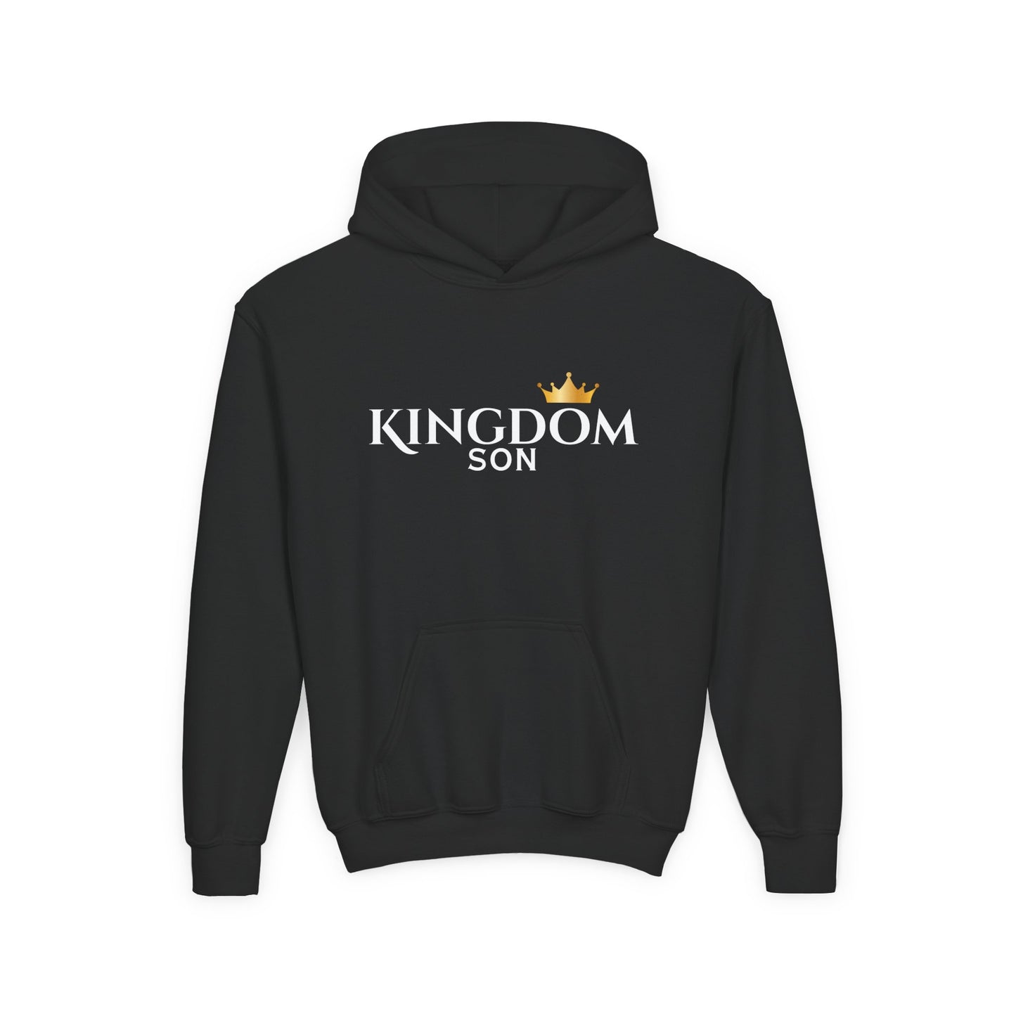 Kingdom Son Youth Hoodie — Christian Crown Graphic Sweatshirt for Boys