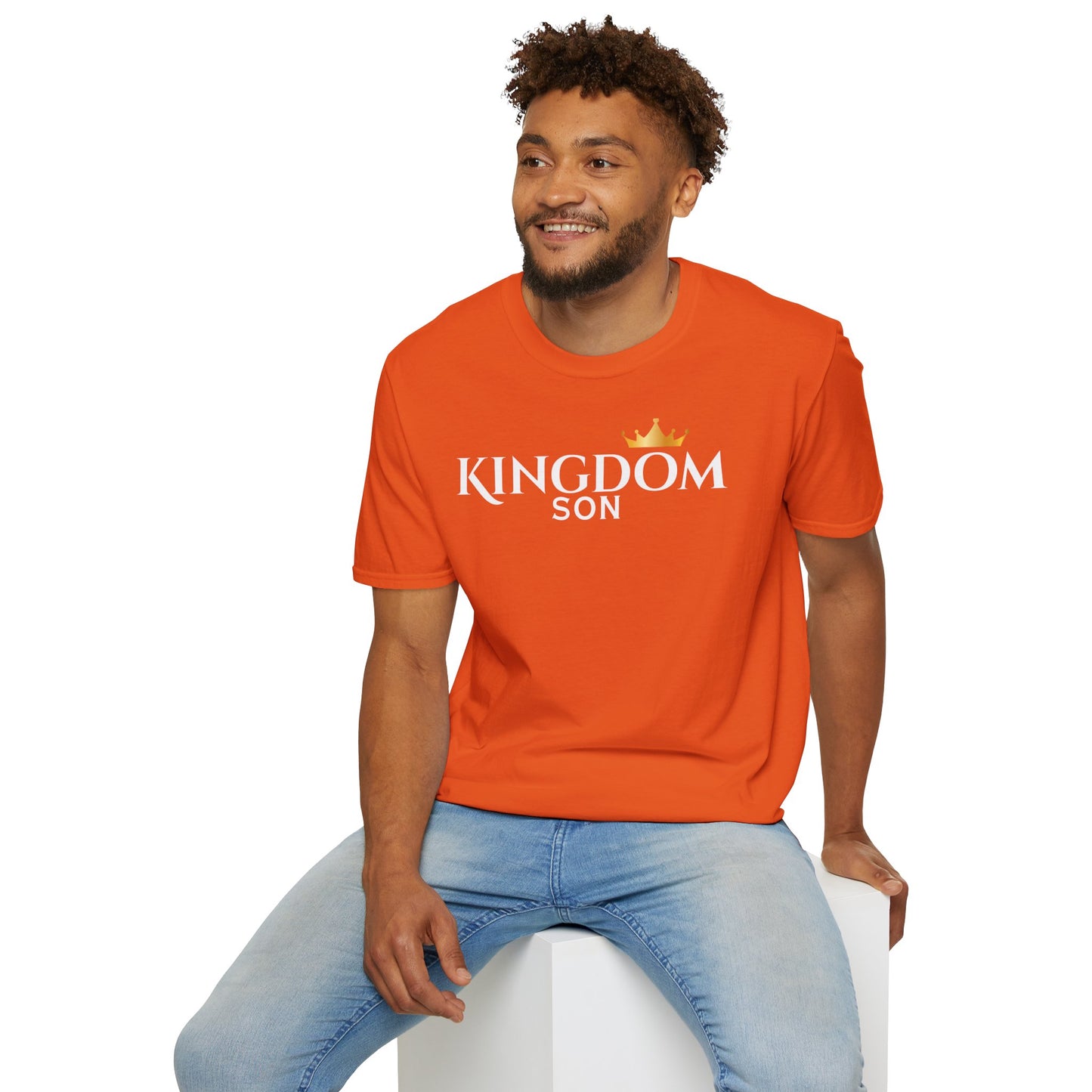 Gold Crown Minimalist T‑Shirt — Small Chest Crown Graphic Tee