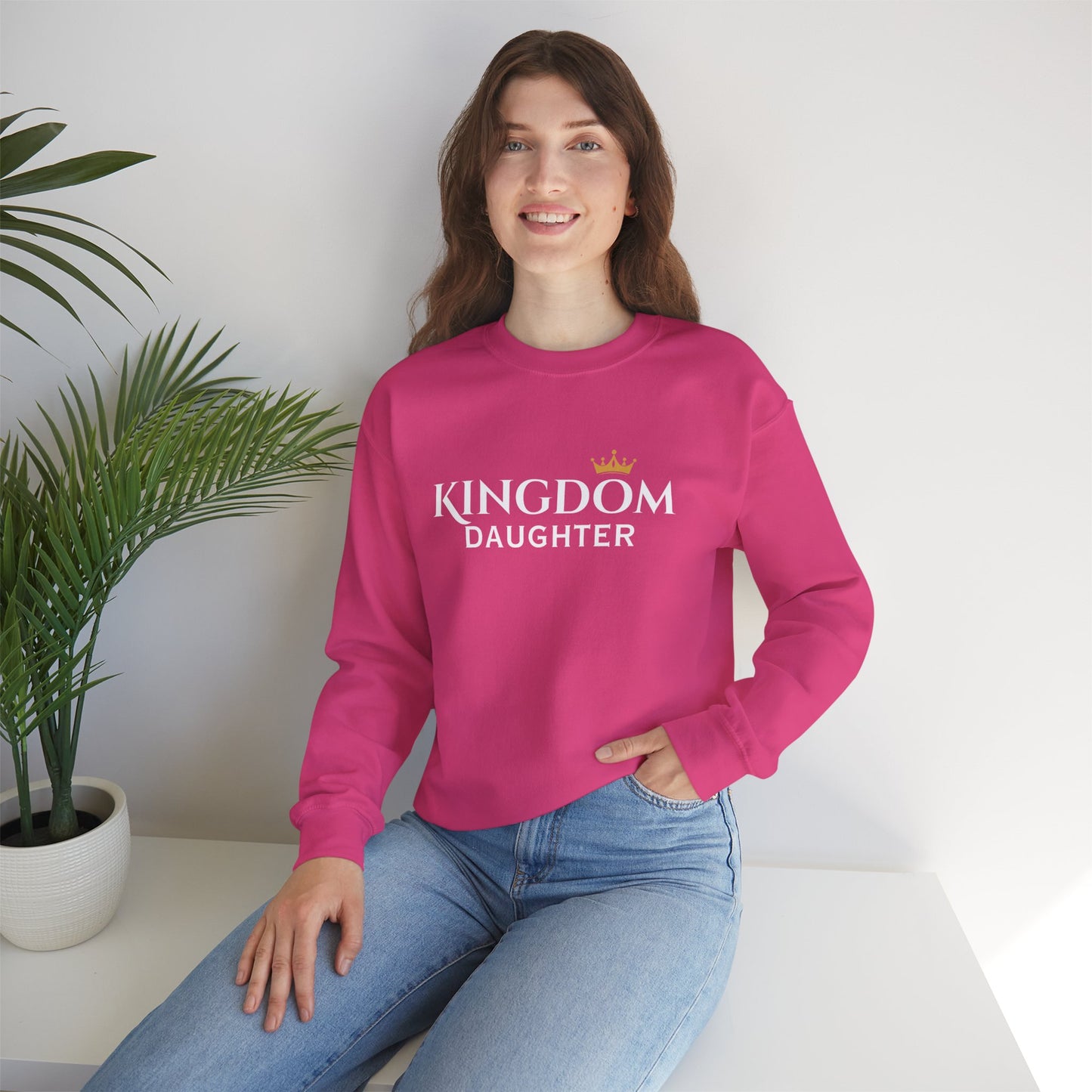 Kingdom Daughter Sweatshirt – Christian Faith Crown Crewneck
