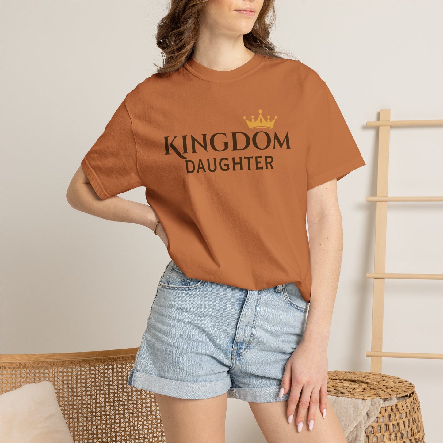 Kingdom Daughter T-Shirt — Crowned Faith Tee for Christian Women