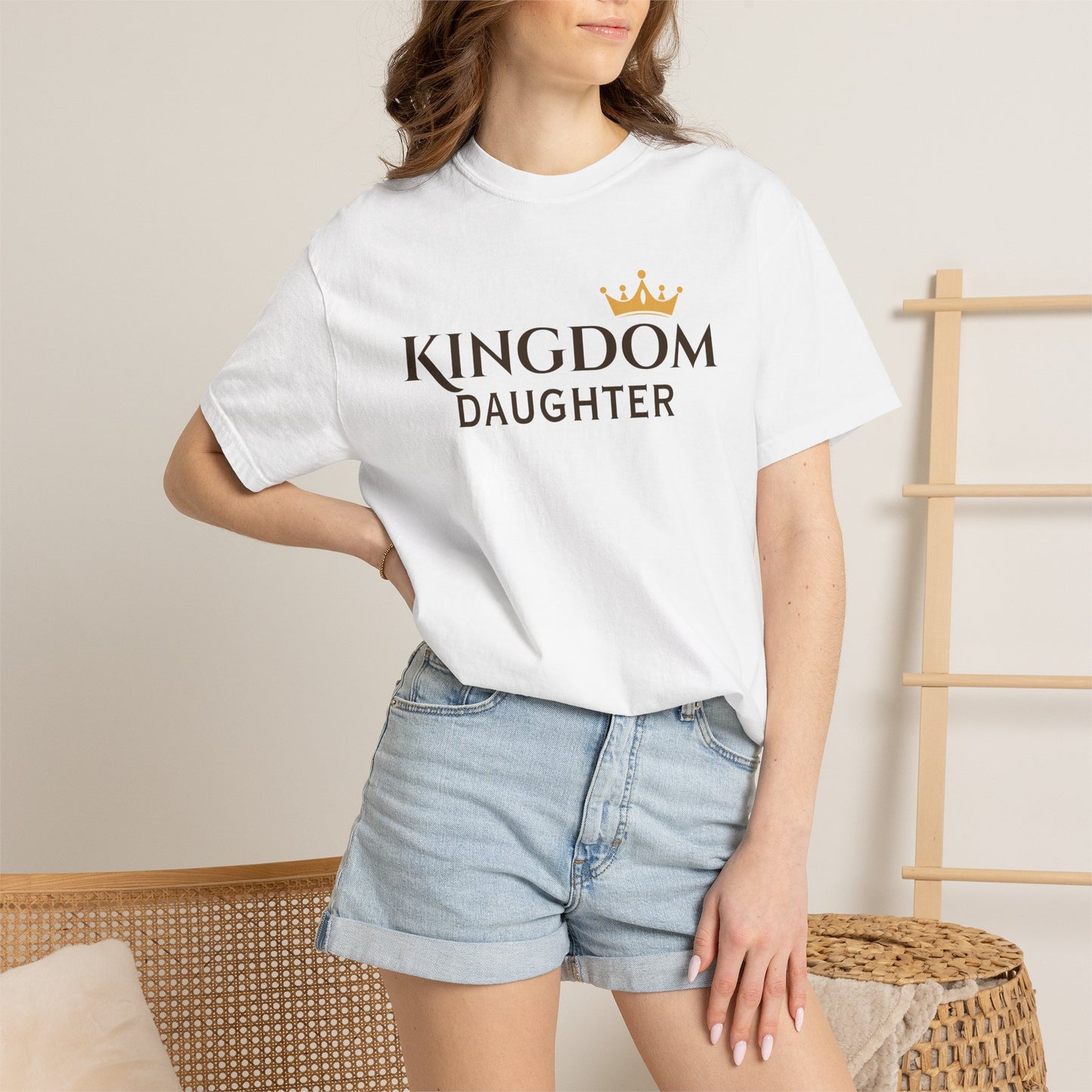 Kingdom Daughter T-Shirt — Crowned Faith Tee for Christian Women