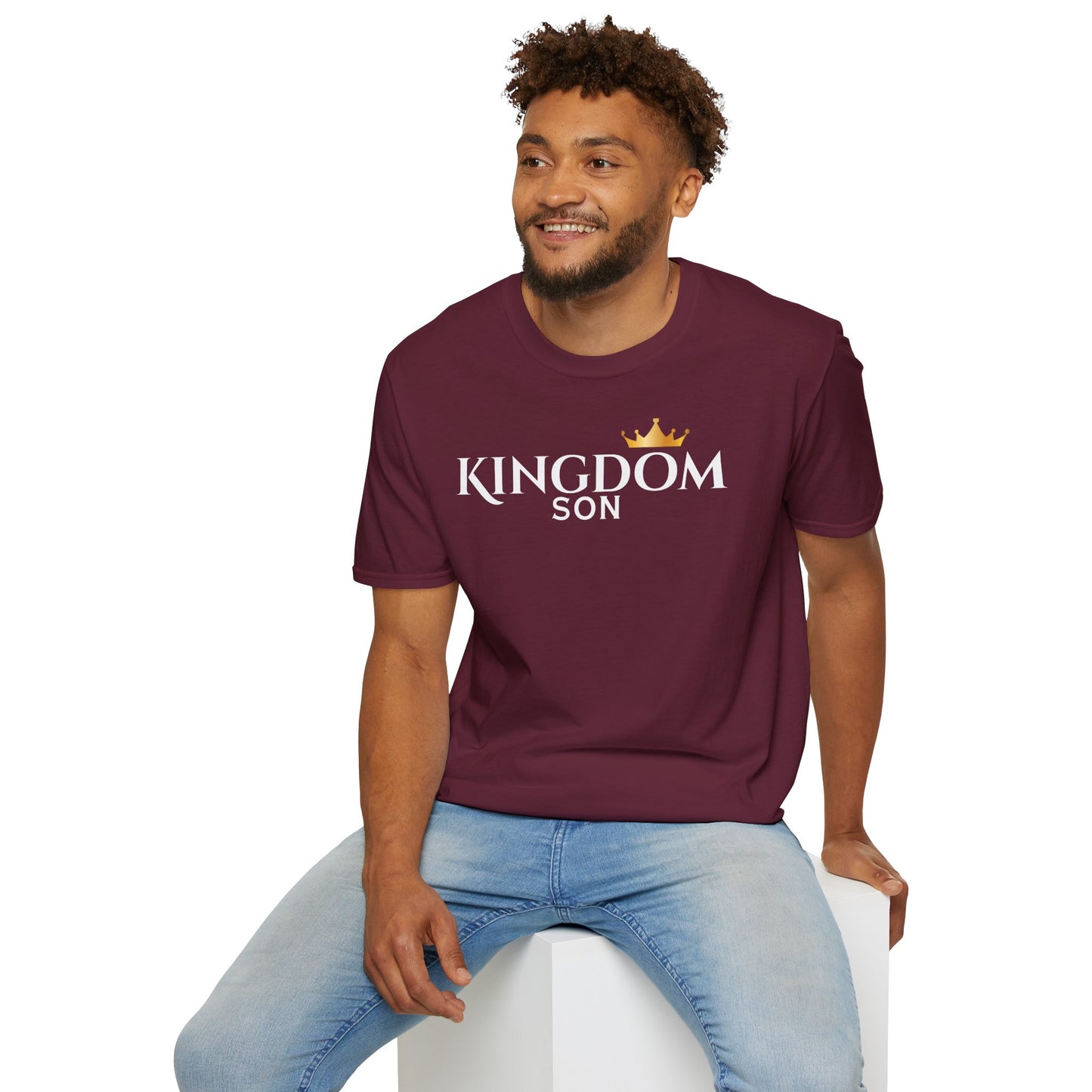 Gold Crown Minimalist T‑Shirt — Small Chest Crown Graphic Tee