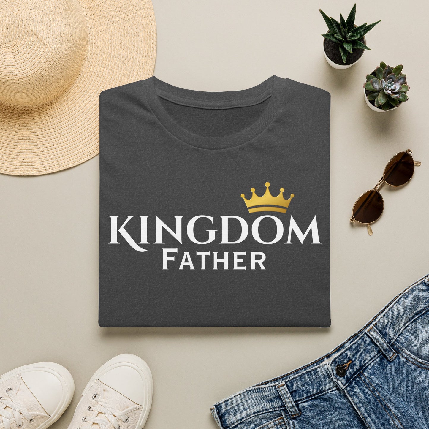 Kingdom Father T-Shirt — Crown Logo Faith & Family Tee