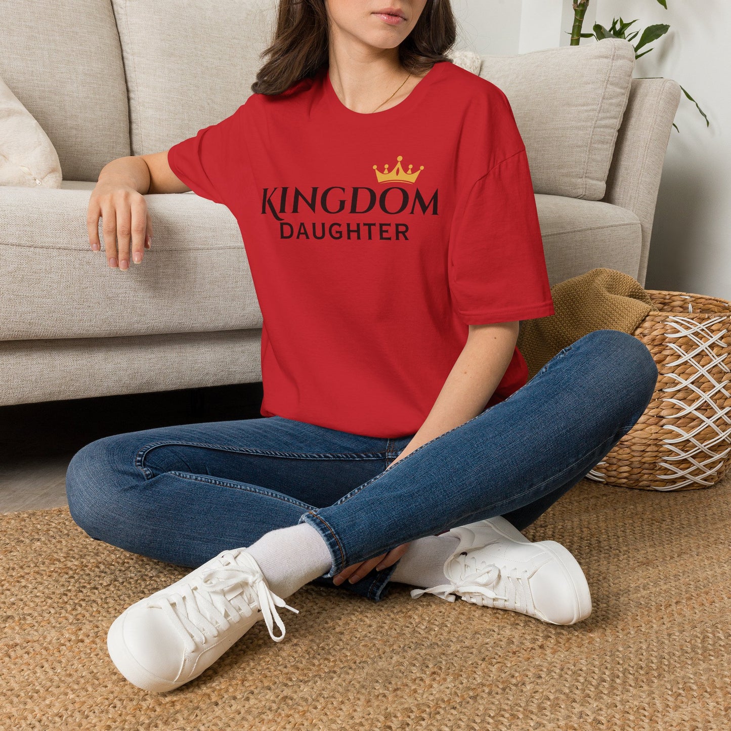 Kingdom Daughter Tee — Christian Faith Crown T‑Shirt