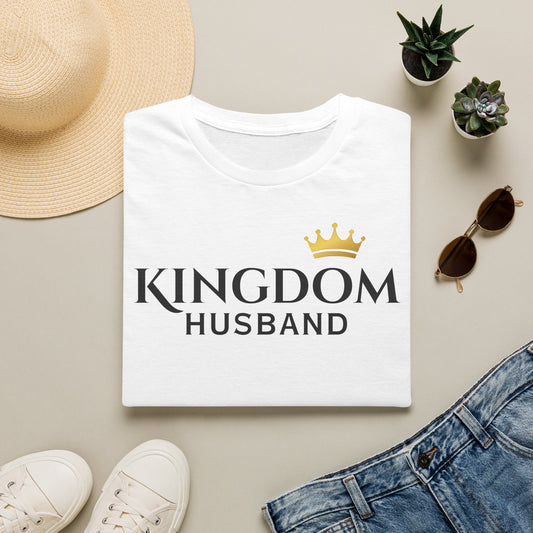 Kingdom Husband T-Shirt — Crown Graphic Faith-Based Tee for Christian Husbands