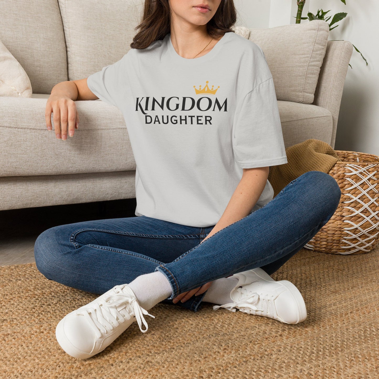Kingdom Daughter Tee — Christian Faith Crown T‑Shirt