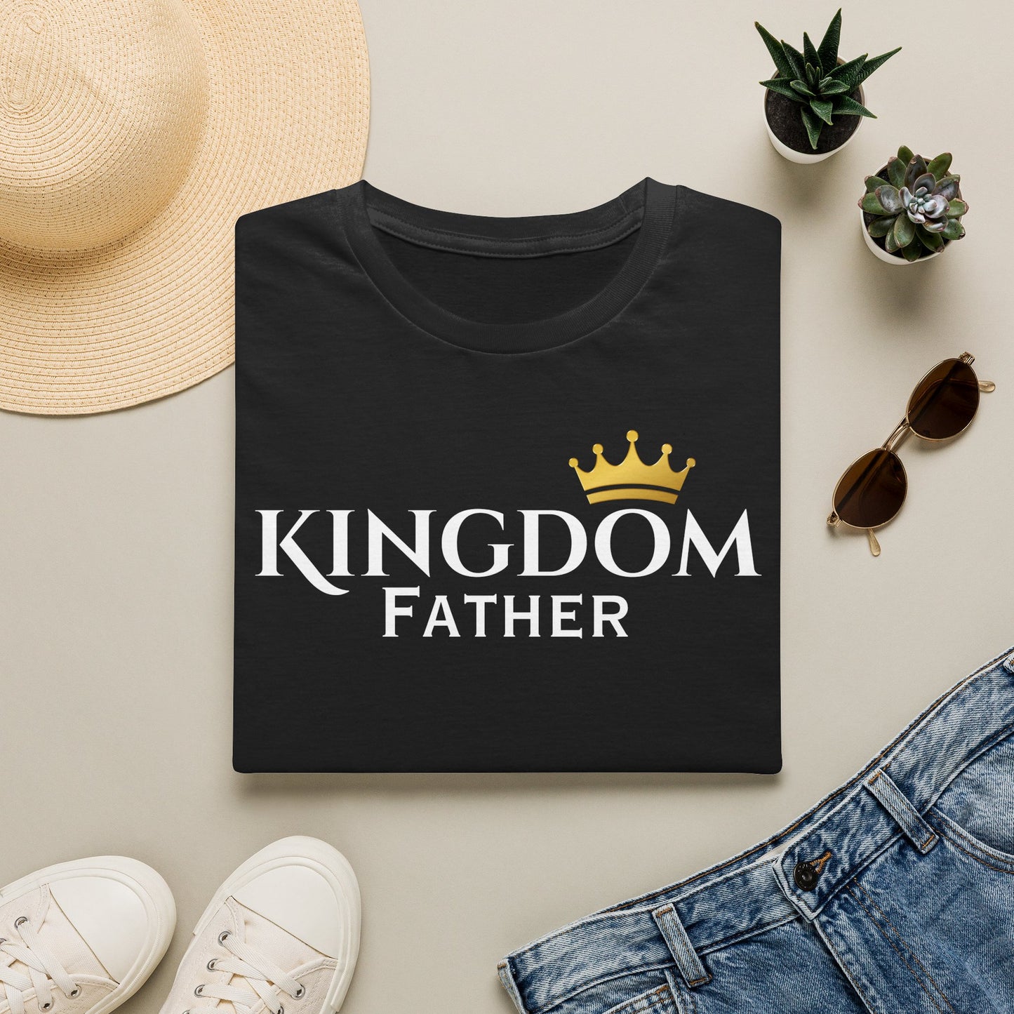 Kingdom Father T-Shirt — Crown Logo Faith & Family Tee