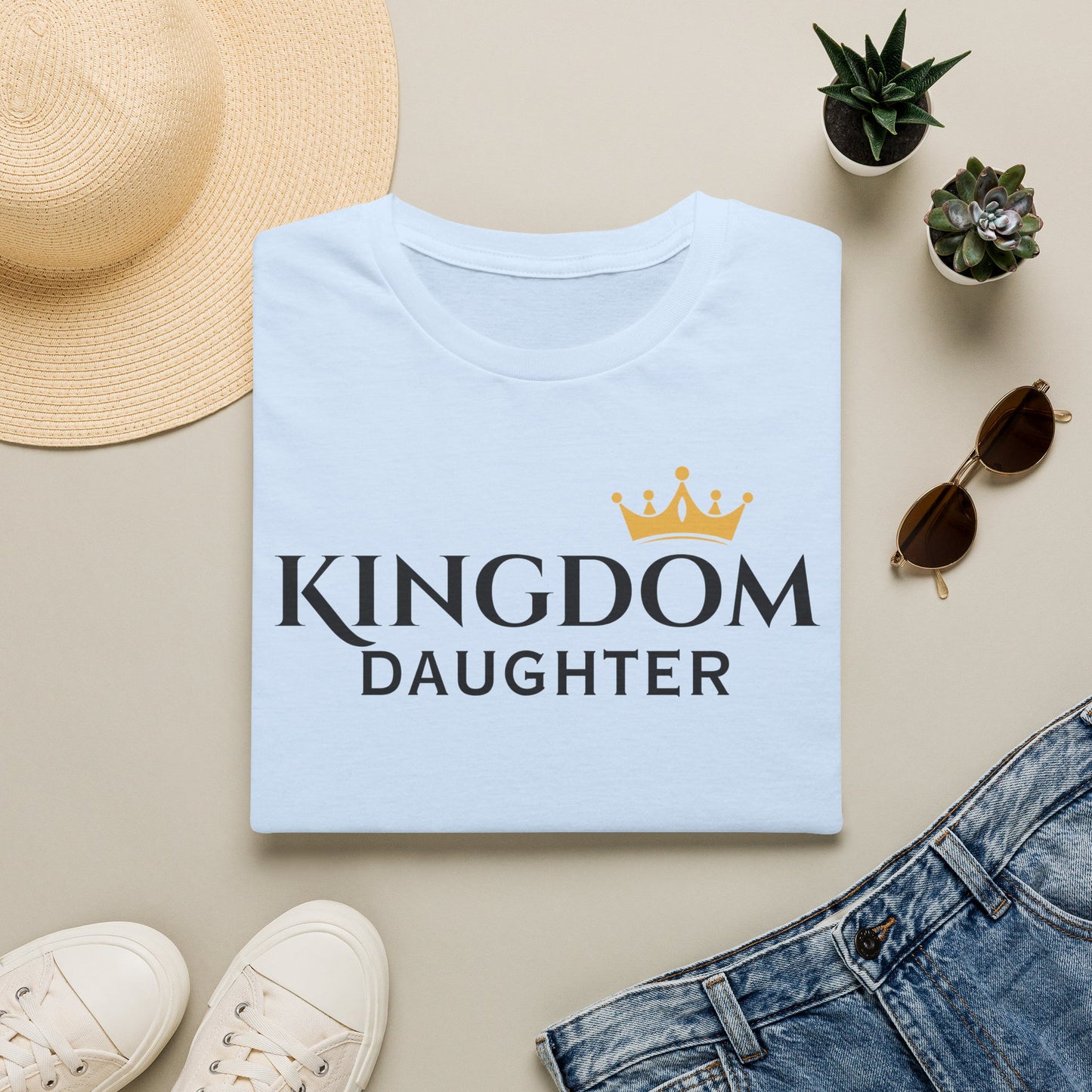 Kingdom Daughter Tee — Christian Faith Crown T‑Shirt