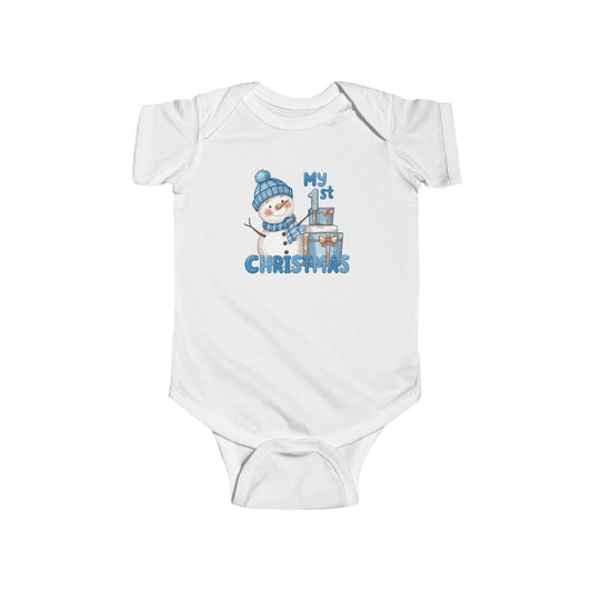 My 1st Christmas Snowman Baby Bodysuit CA