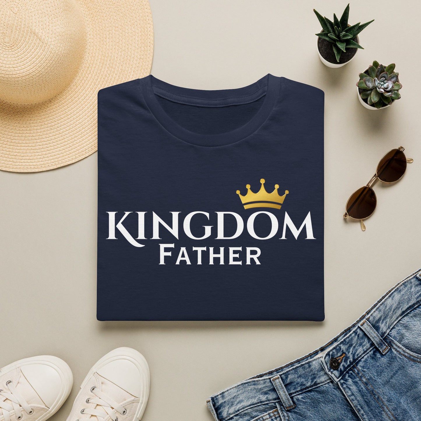 Kingdom Father T-Shirt — Crown Logo Faith & Family Tee