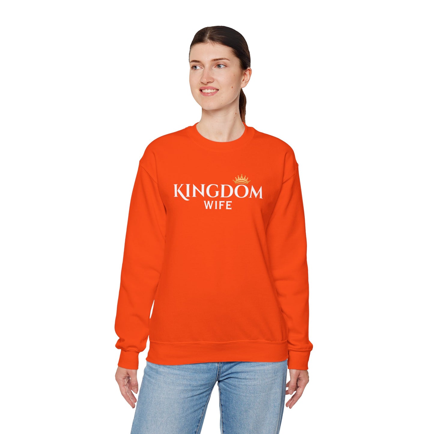 Kingdom Wife Crewneck Sweatshirt - Faith-Based Apparel, cozy and comfortable wear CA