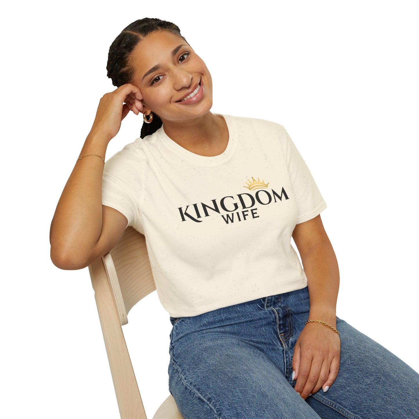 Kingdom Wife T‑Shirt – Faithful Christian Tee with Crown Graphic