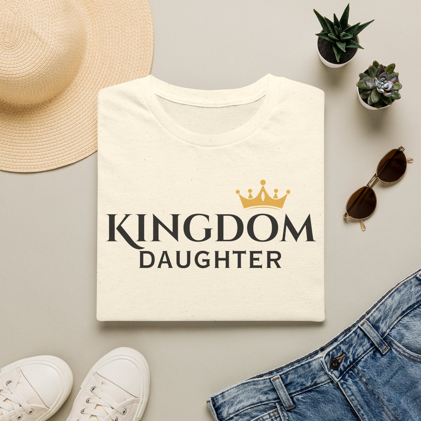 Kingdom Daughter Tee — Christian Faith Crown T‑Shirt