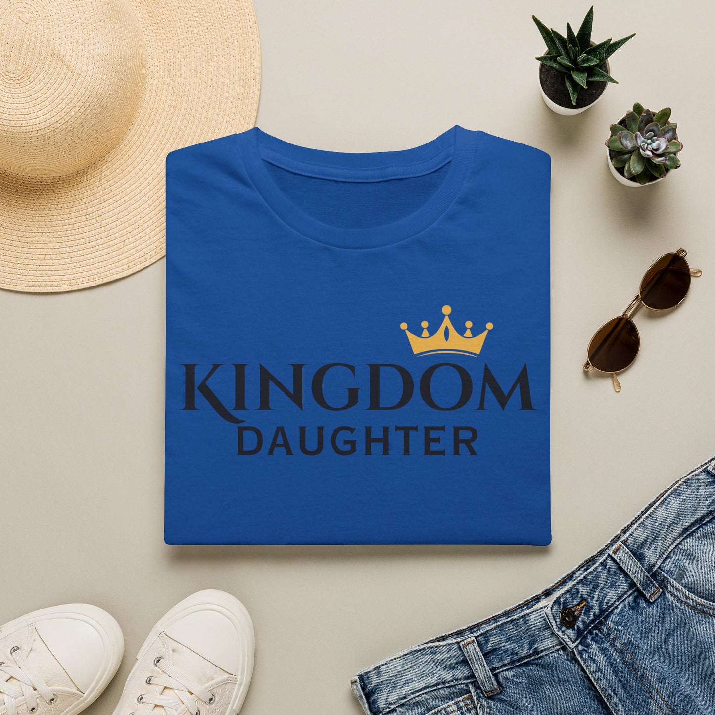 Kingdom Daughter Tee — Christian Faith Crown T‑Shirt