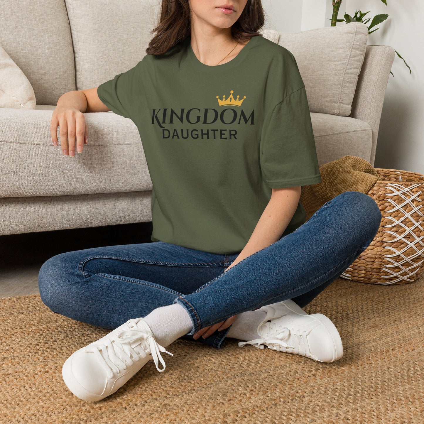 Kingdom Daughter Tee — Christian Faith Crown T‑Shirt