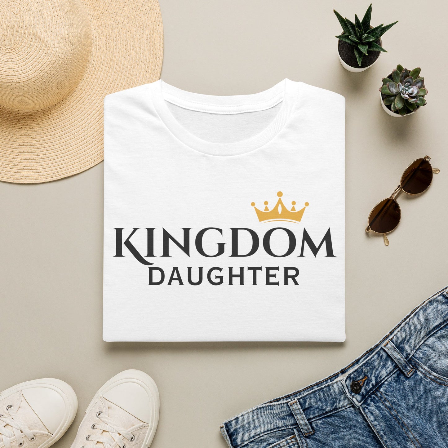 Kingdom Daughter Tee — Christian Faith Crown T‑Shirt