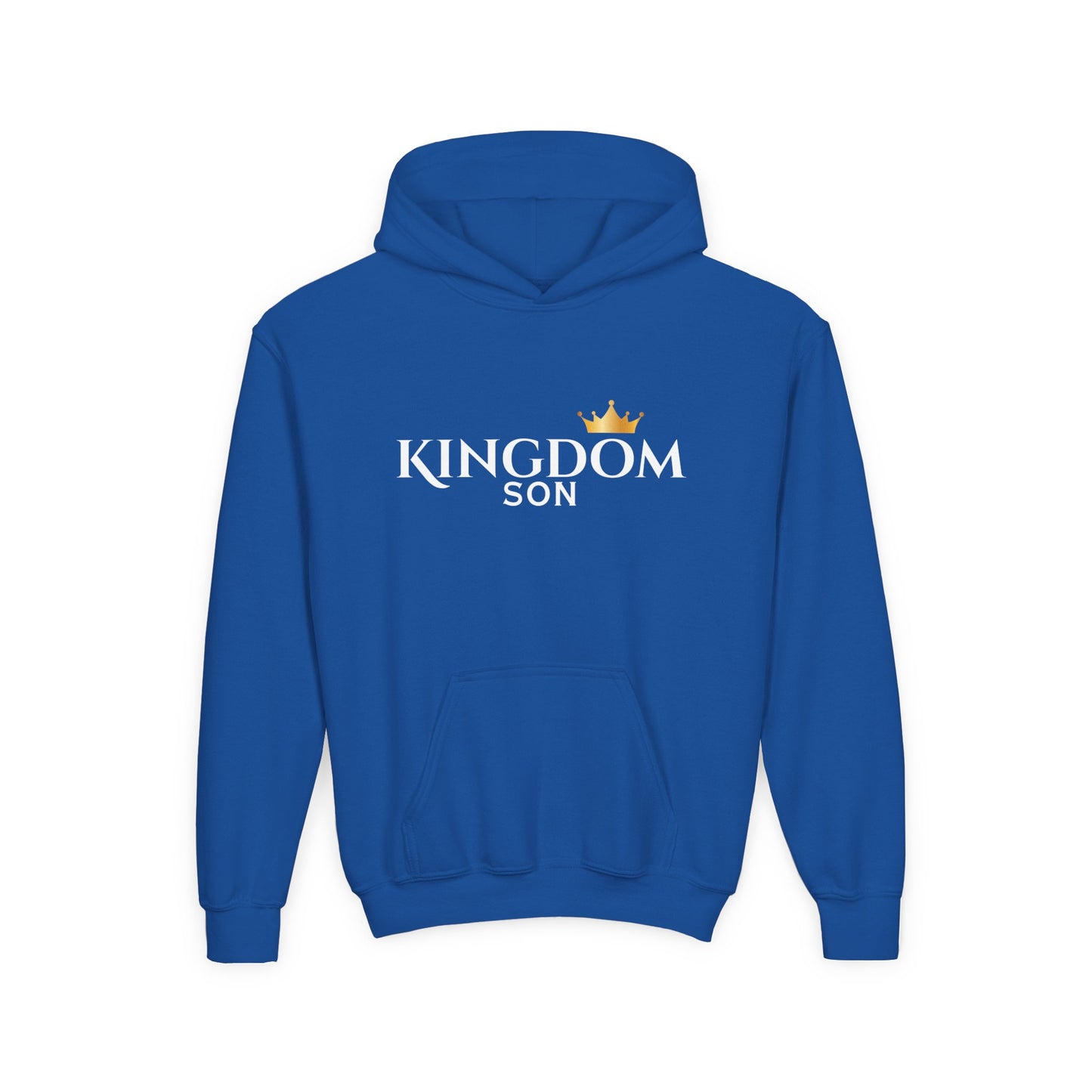 Kingdom Son Youth Hoodie — Christian Crown Graphic Sweatshirt for Boys