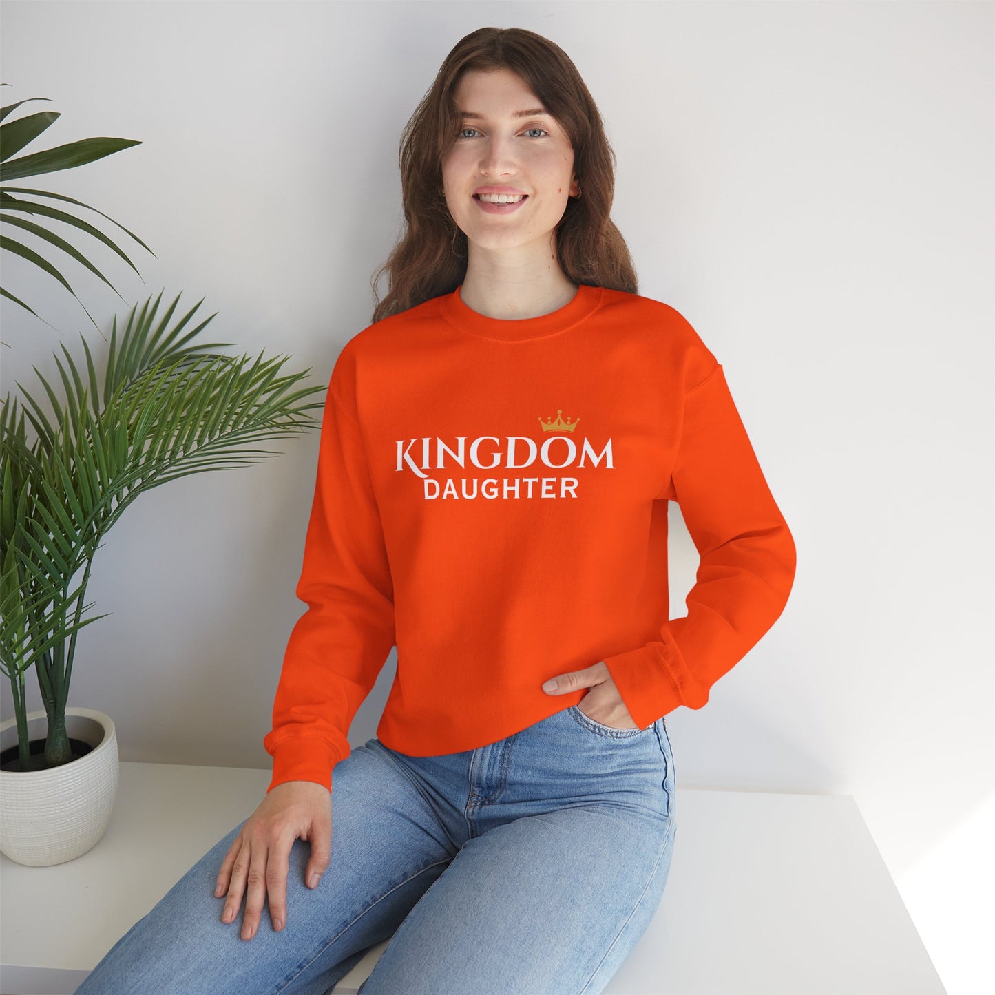 Kingdom Daughter Sweatshirt – Christian Faith Crown Crewneck