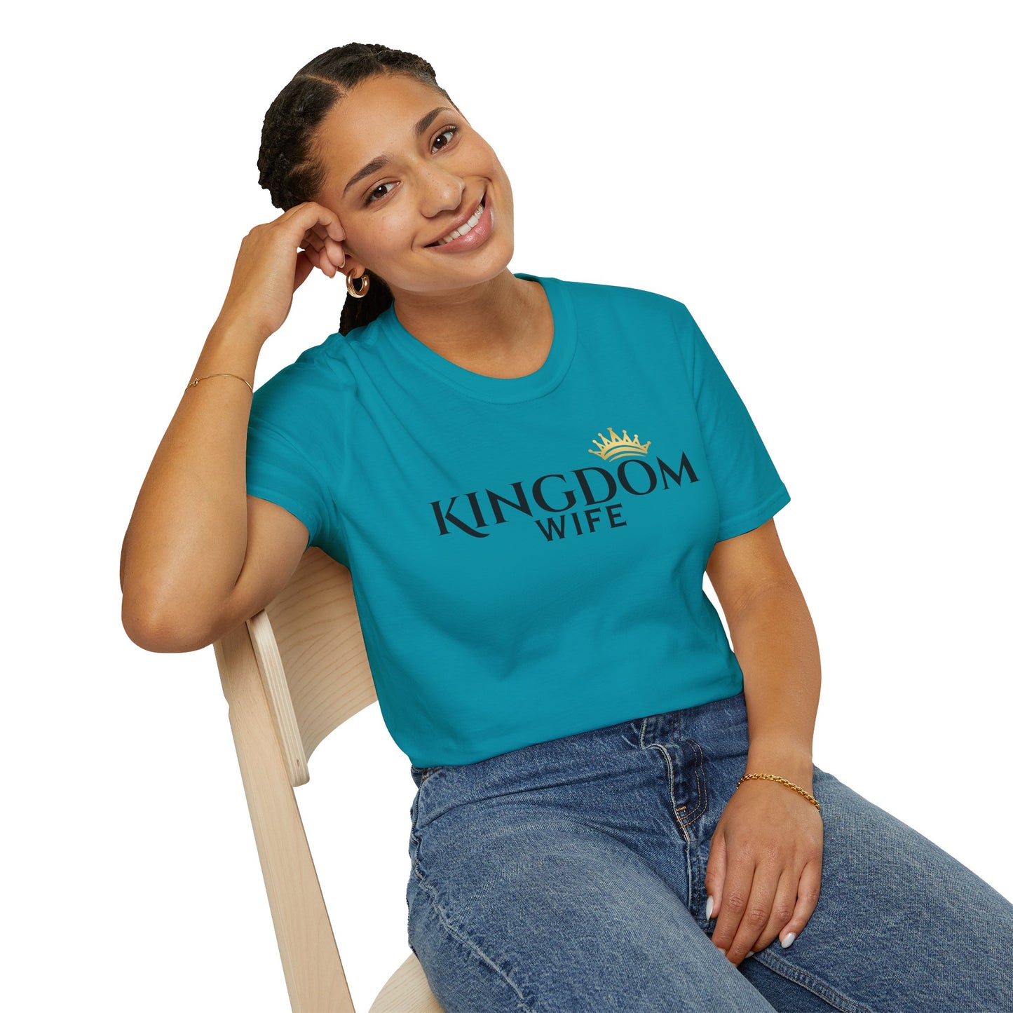 Kingdom Wife T‑Shirt – Faithful Christian Tee with Crown Graphic