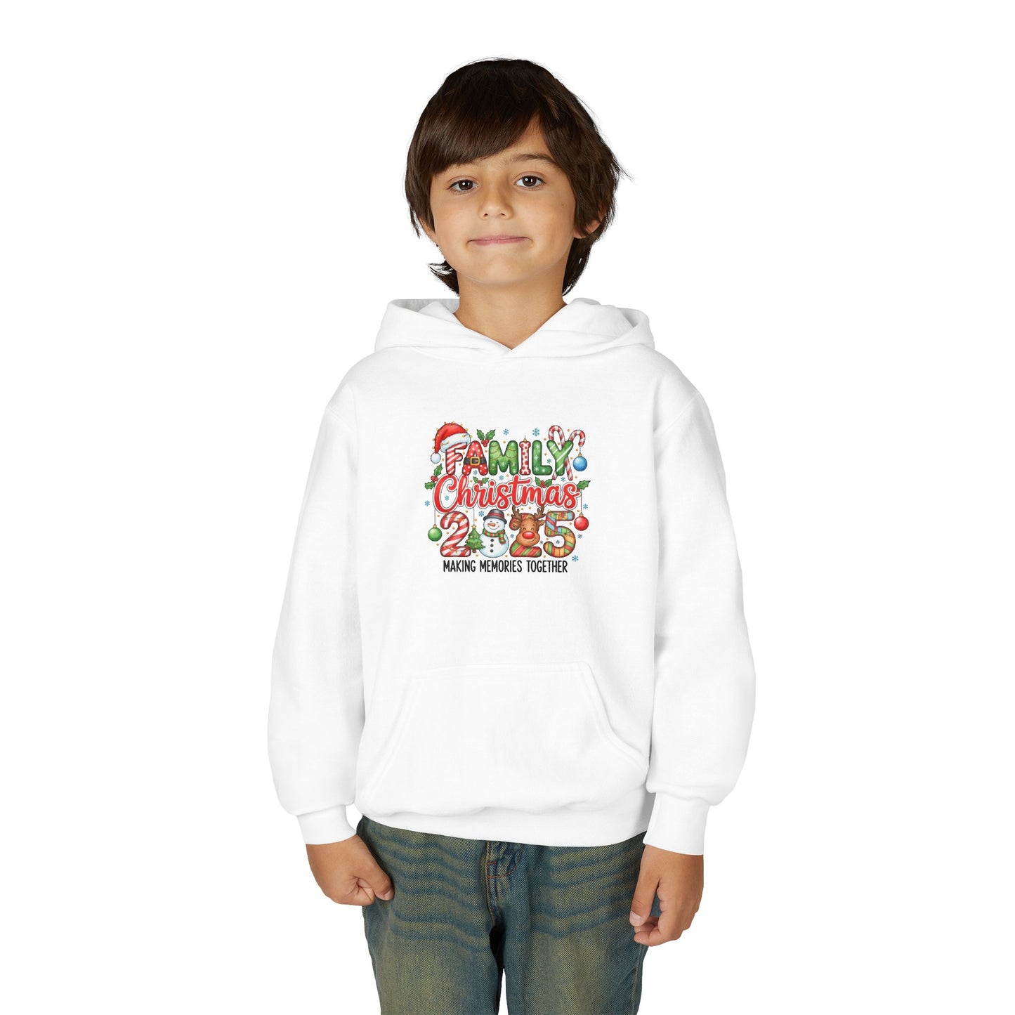 Youth Christmas Crewneck Sweatshirt - "Family Christmas 2025" Holiday Family Matching Pullover