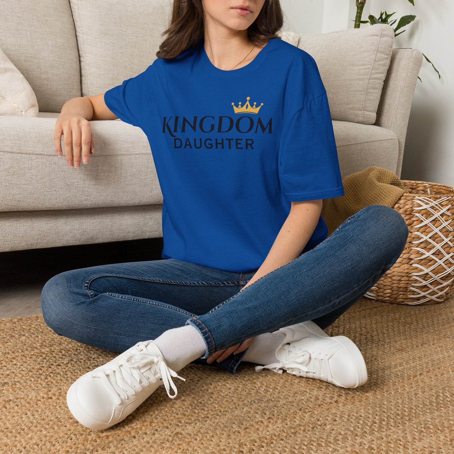 Kingdom Daughter Tee — Christian Faith Crown T‑Shirt
