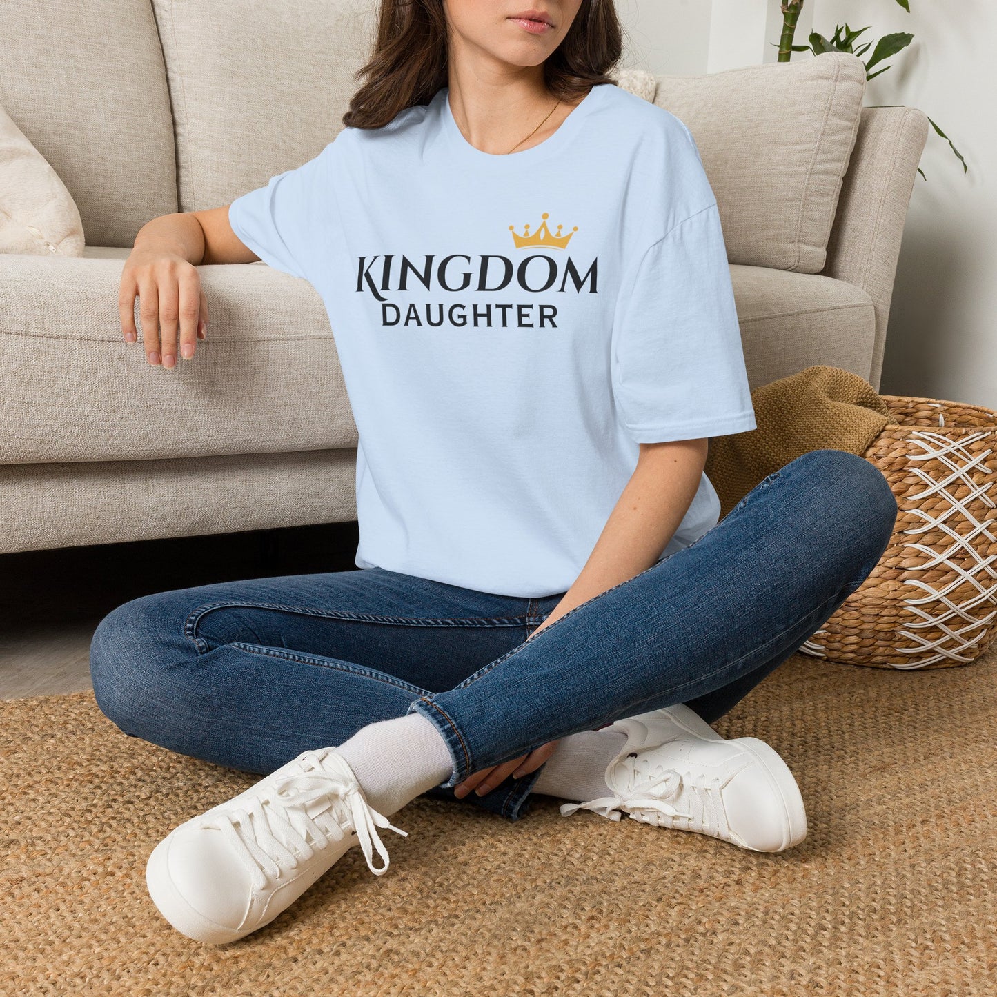 Kingdom Daughter Tee — Christian Faith Crown T‑Shirt