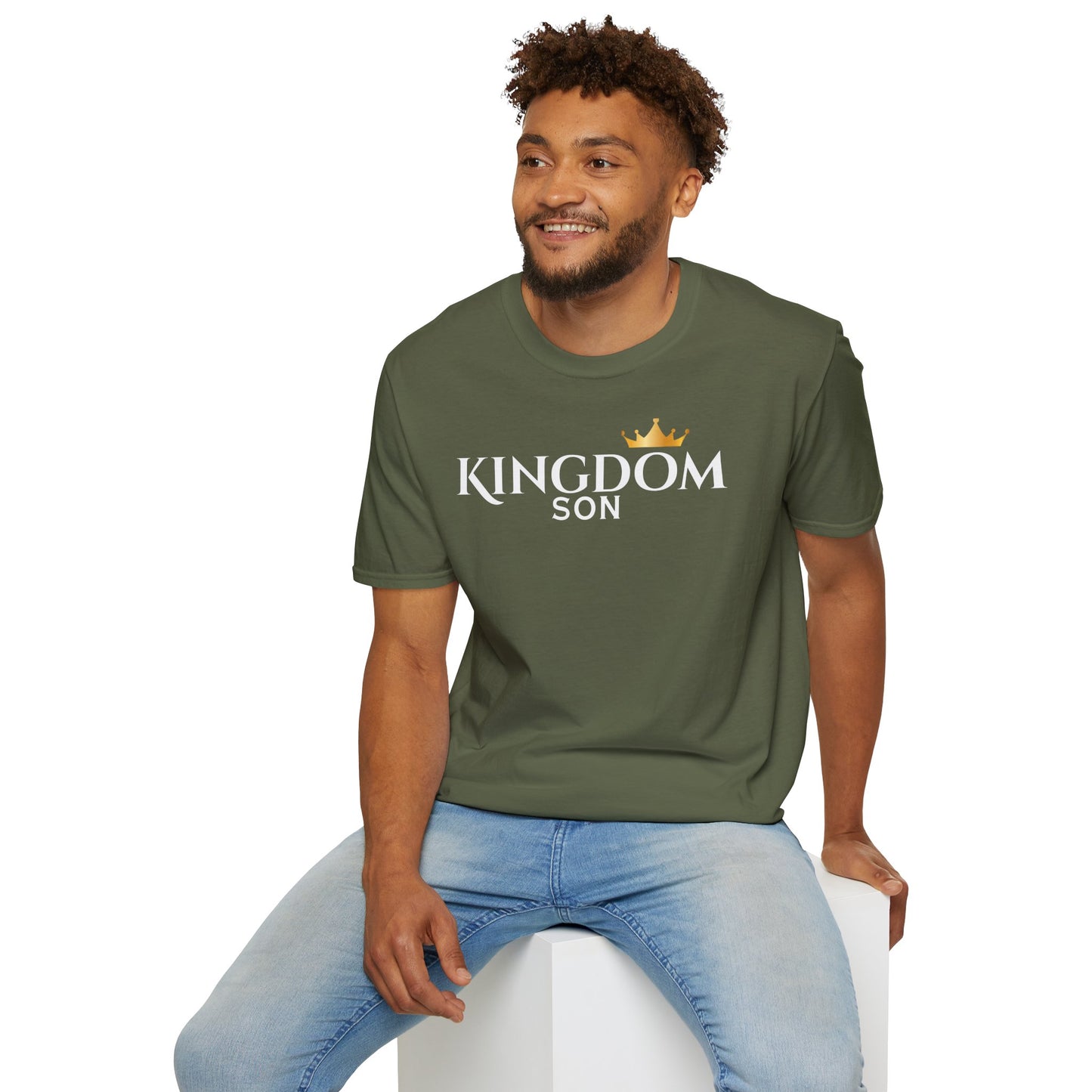 Gold Crown Minimalist T‑Shirt — Small Chest Crown Graphic Tee