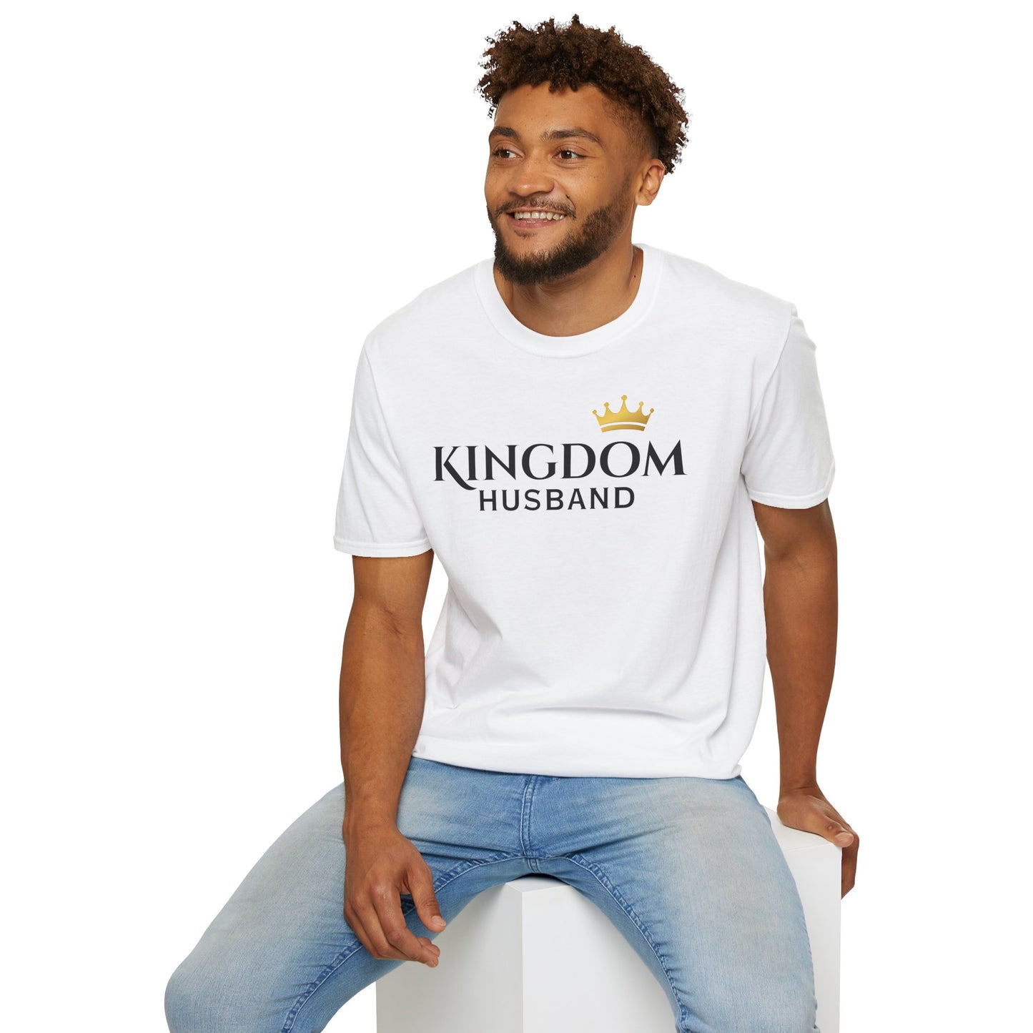 Kingdom Husband T-Shirt — Crown Graphic Faith-Based Tee for Christian Husbands
