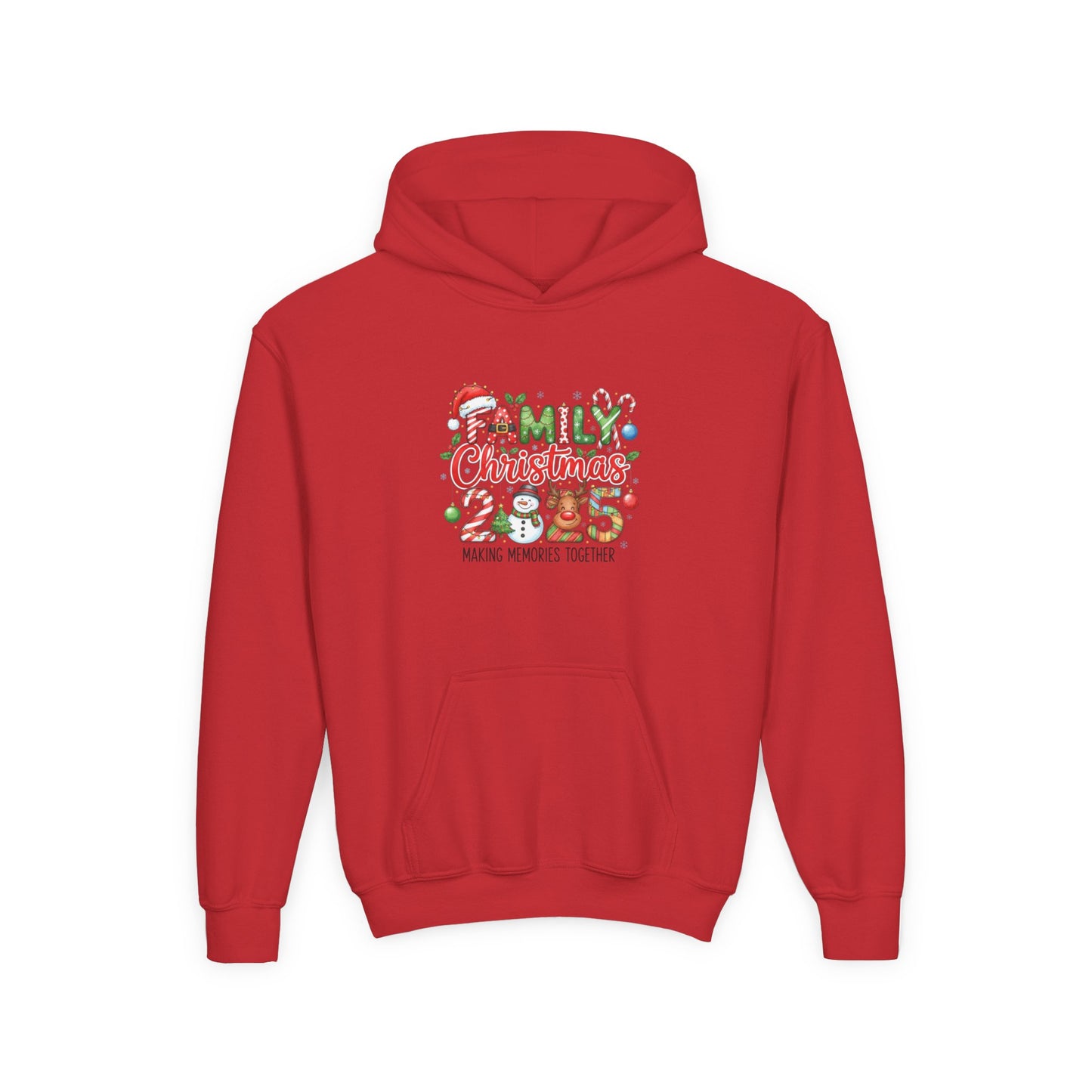 Youth Christmas Crewneck Sweatshirt - "Family Christmas 2025" Holiday Family Matching Pullover