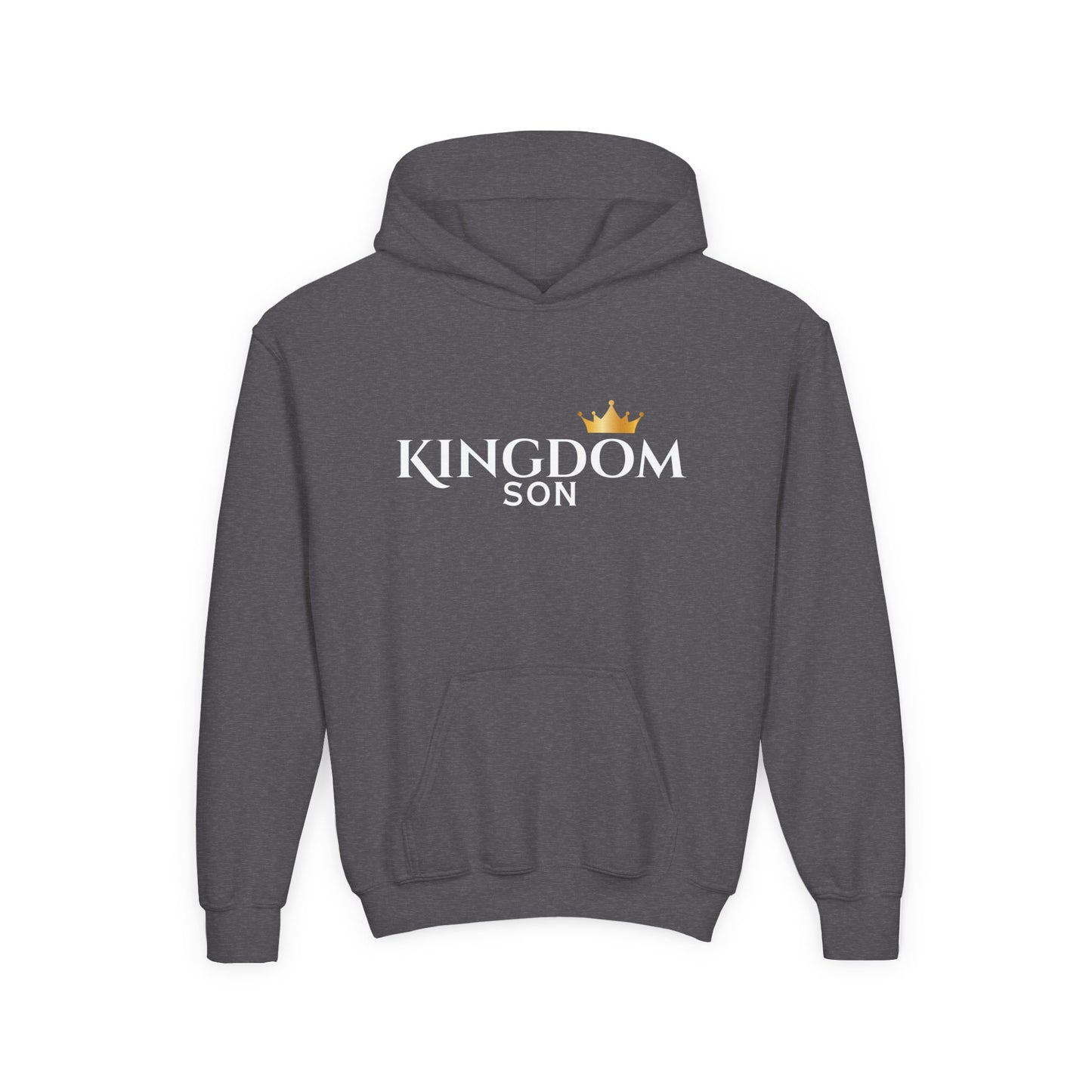Kingdom Son Youth Hoodie — Christian Crown Graphic Sweatshirt for Boys