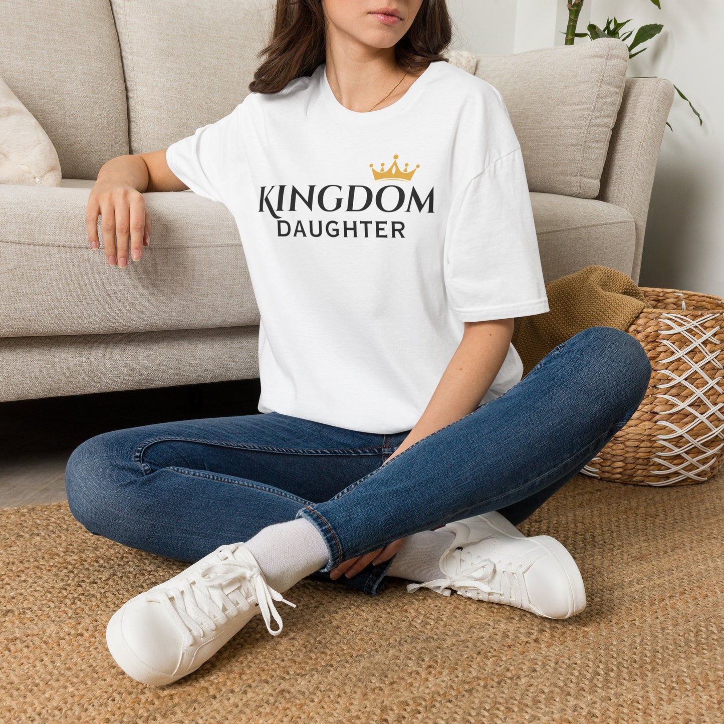 Kingdom Daughter Tee — Christian Faith Crown T‑Shirt