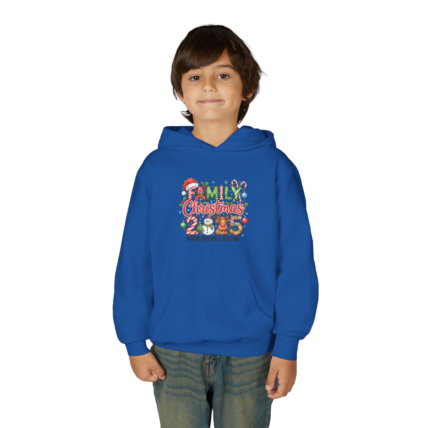 Youth Christmas Crewneck Sweatshirt - "Family Christmas 2025" Holiday Family Matching Pullover