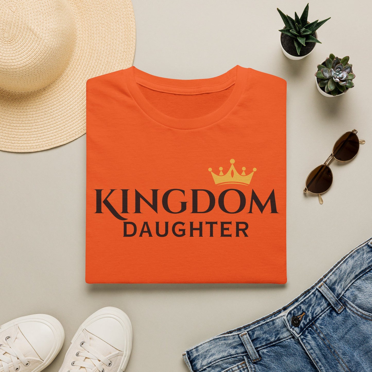 Kingdom Daughter Tee — Christian Faith Crown T‑Shirt
