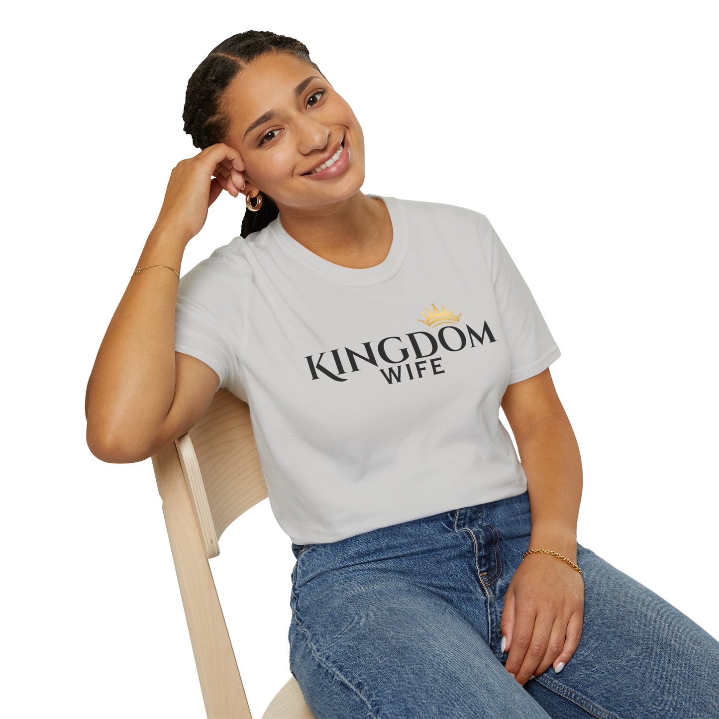 Kingdom Wife T‑Shirt – Faithful Christian Tee with Crown Graphic