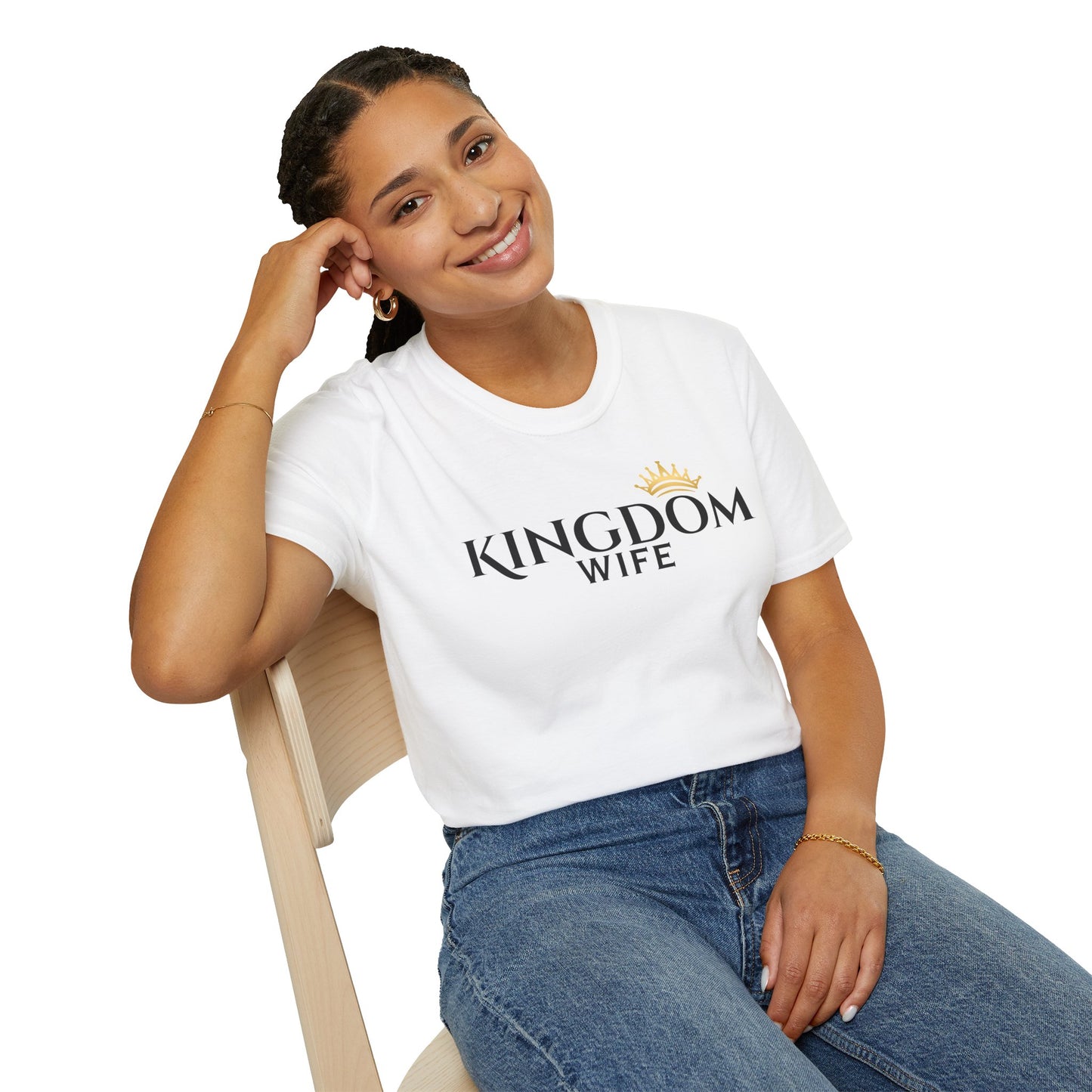 Kingdom Wife T‑Shirt – Faithful Christian Tee with Crown Graphic