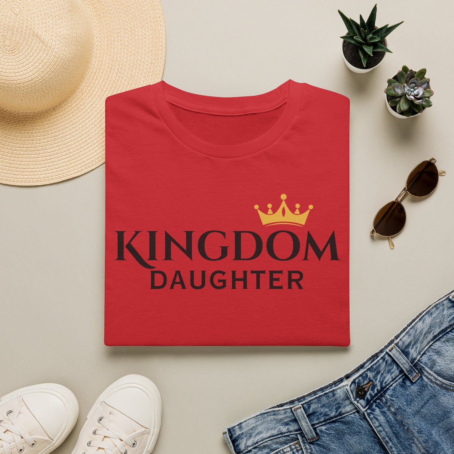 Kingdom Daughter Tee — Christian Faith Crown T‑Shirt