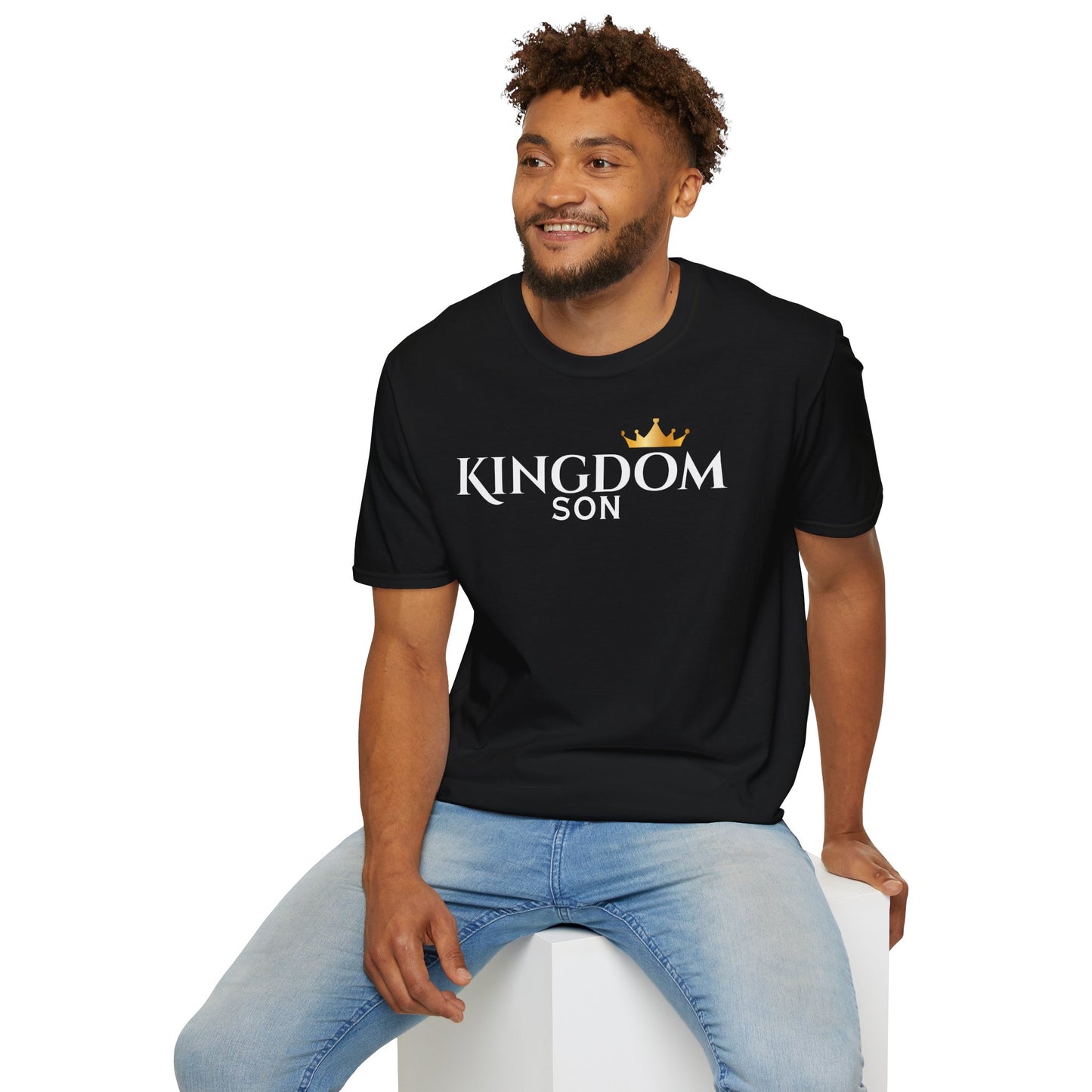 Gold Crown Minimalist T‑Shirt — Small Chest Crown Graphic Tee