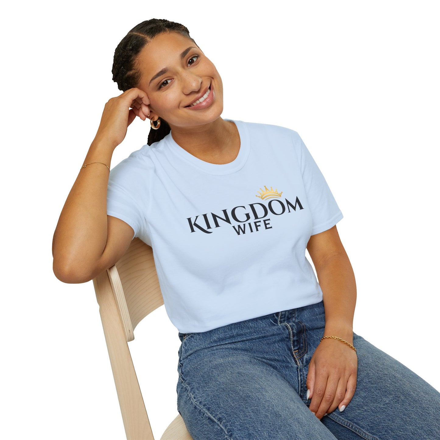 Kingdom Wife T‑Shirt – Faithful Christian Tee with Crown Graphic