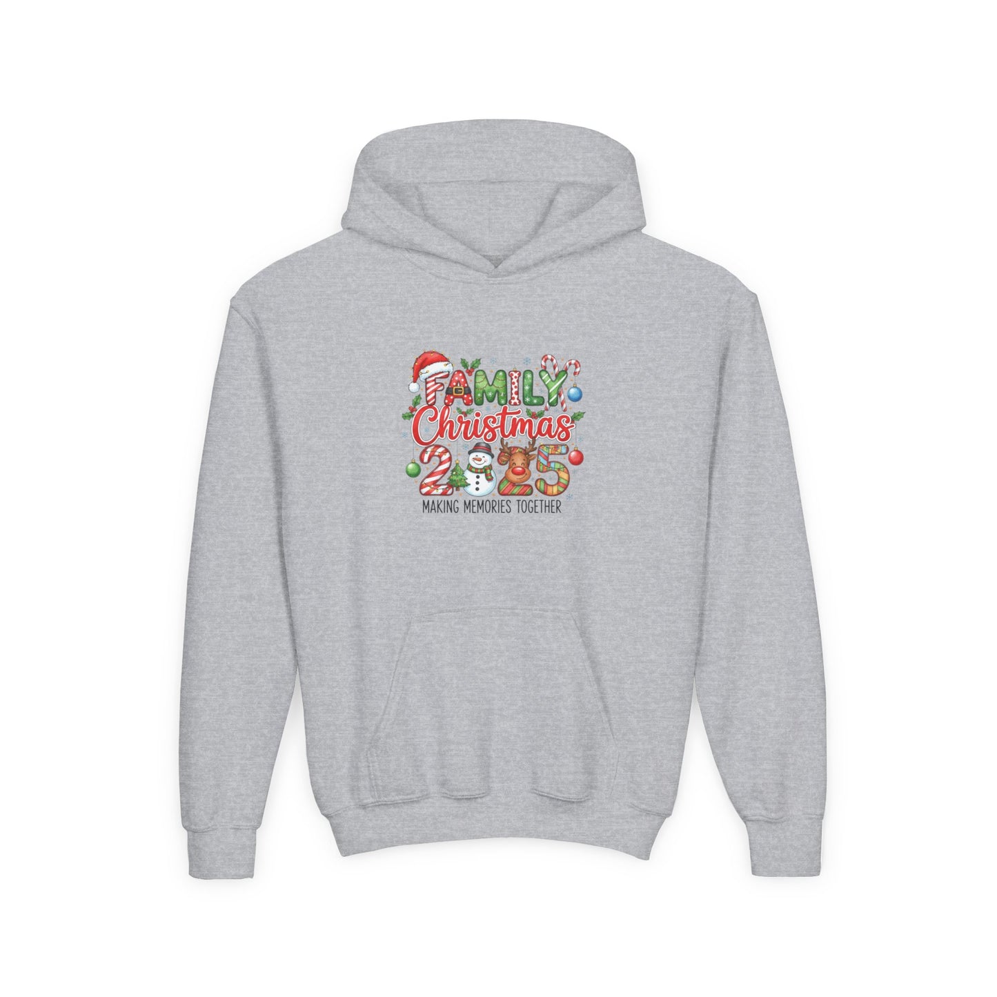 Youth Christmas Crewneck Sweatshirt - "Family Christmas 2025" Holiday Family Matching Pullover