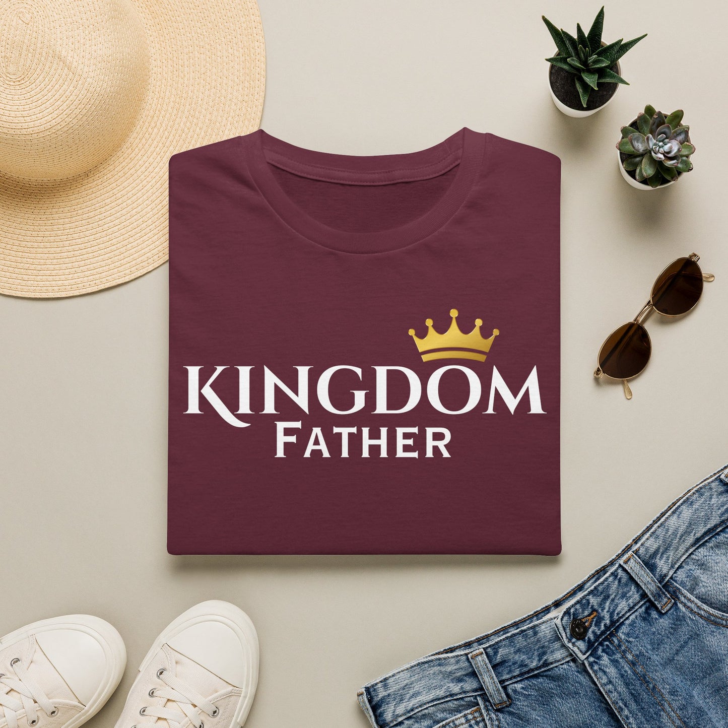 Kingdom Father T-Shirt — Crown Logo Faith & Family Tee