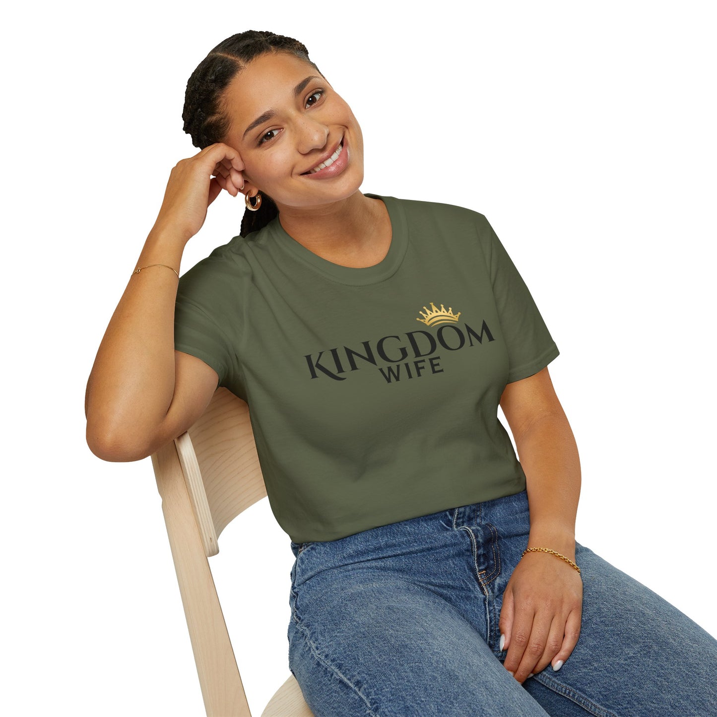 Kingdom Wife T‑Shirt – Faithful Christian Tee with Crown Graphic