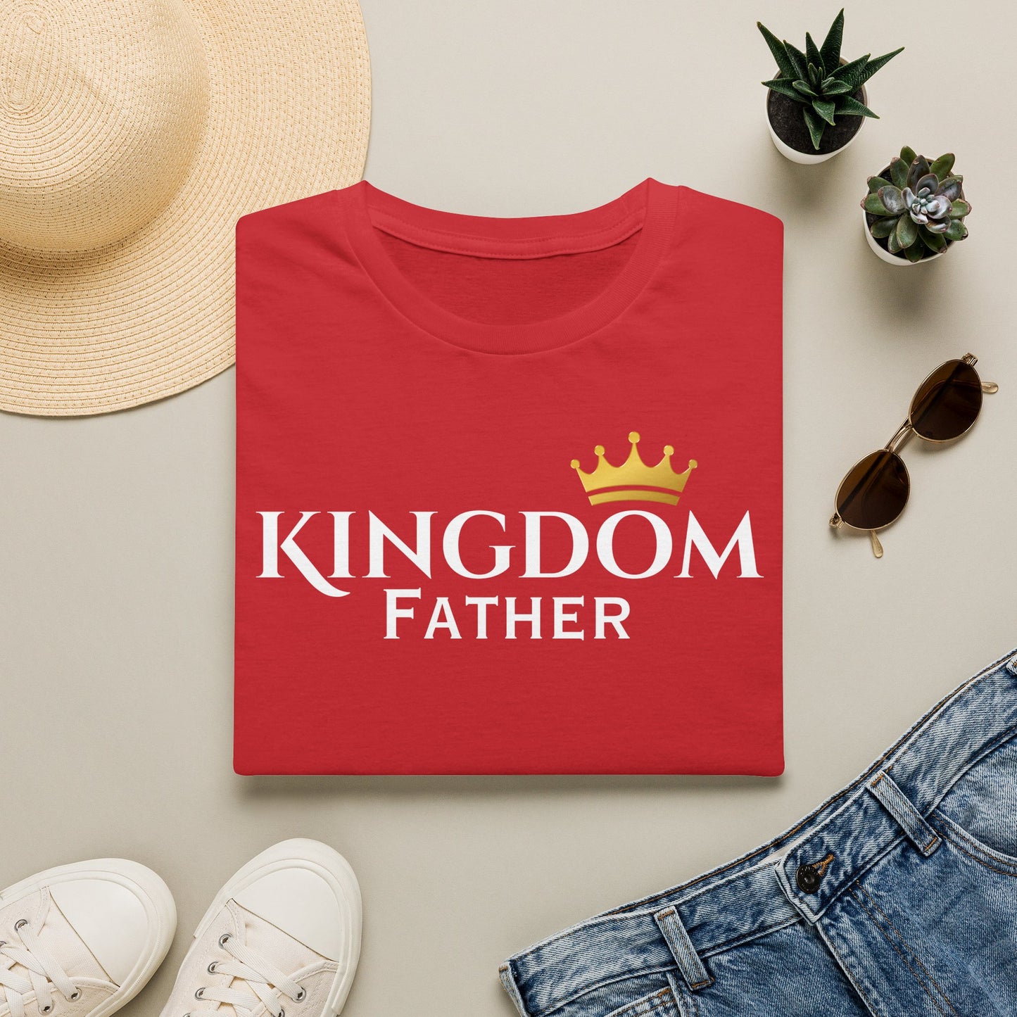 Kingdom Father T-Shirt — Crown Logo Faith & Family Tee
