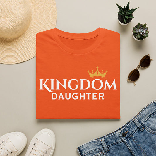 Daughter Crown Chest Tee — Minimal Gold Crown Graphic T-Shirt
