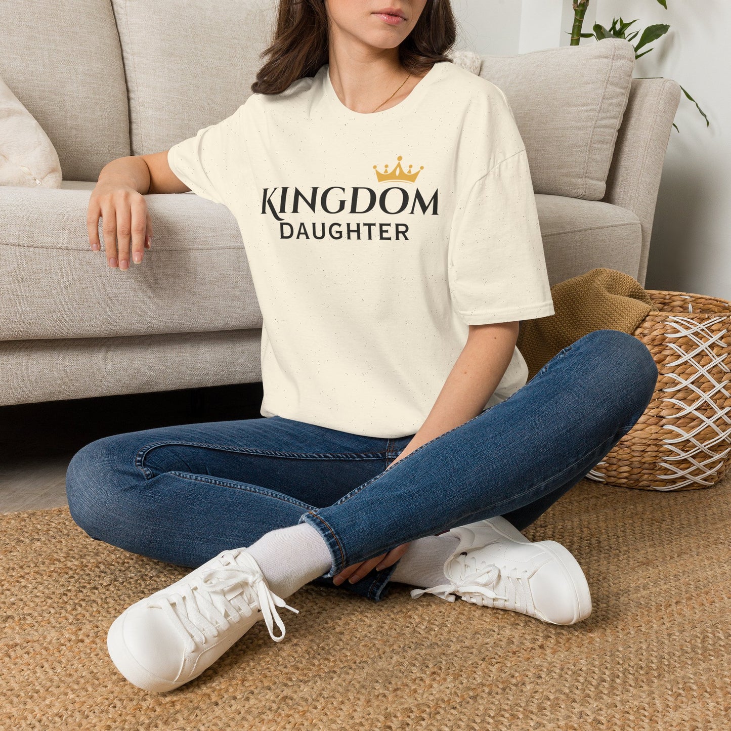 Kingdom Daughter Tee — Christian Faith Crown T‑Shirt