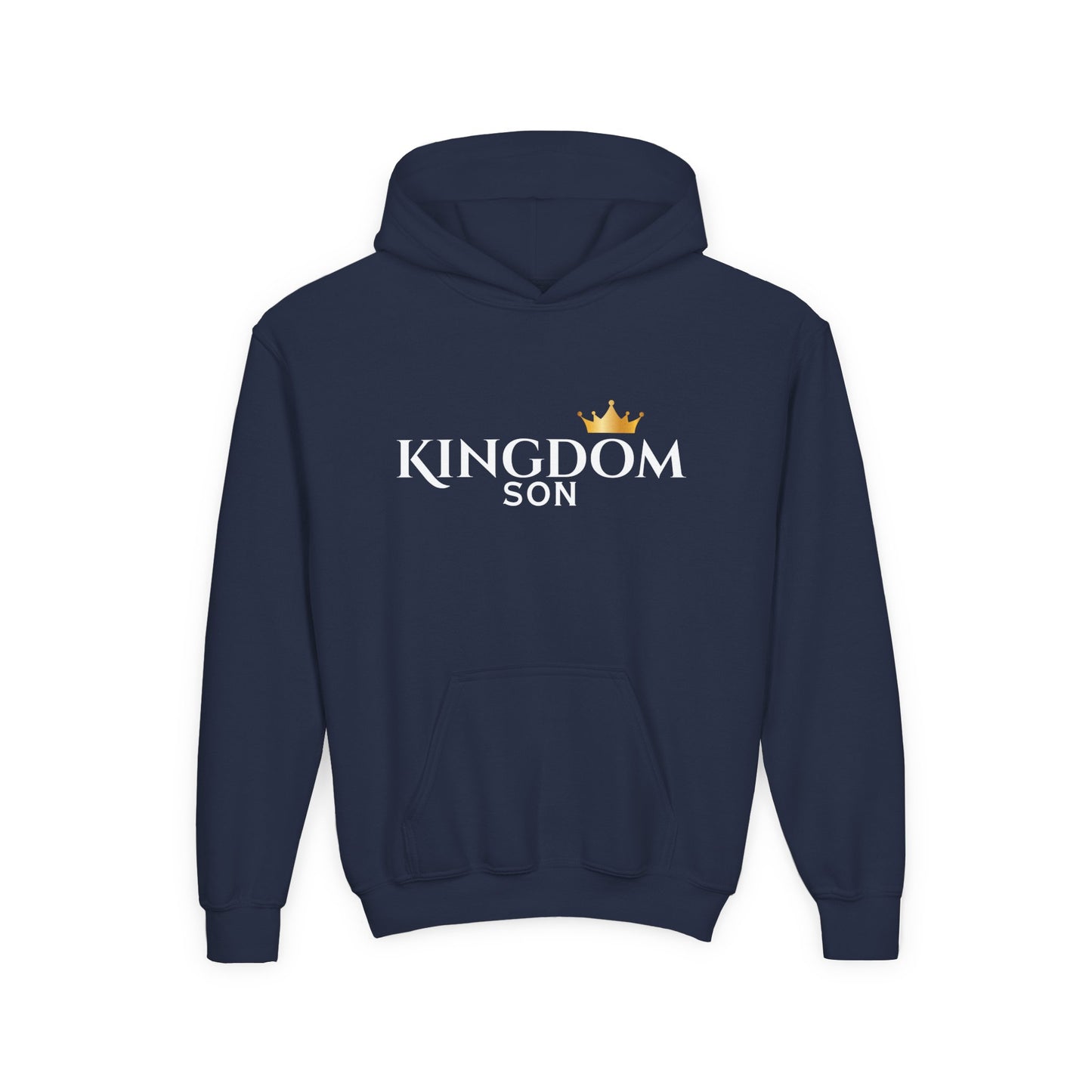 Kingdom Son Youth Hoodie — Christian Crown Graphic Sweatshirt for Boys