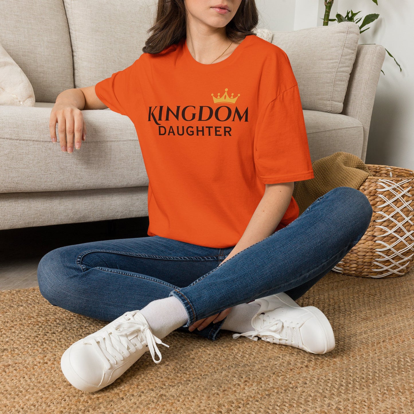 Kingdom Daughter Tee — Christian Faith Crown T‑Shirt